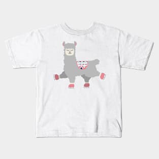 Ice Skating Llama Kids T-Shirt